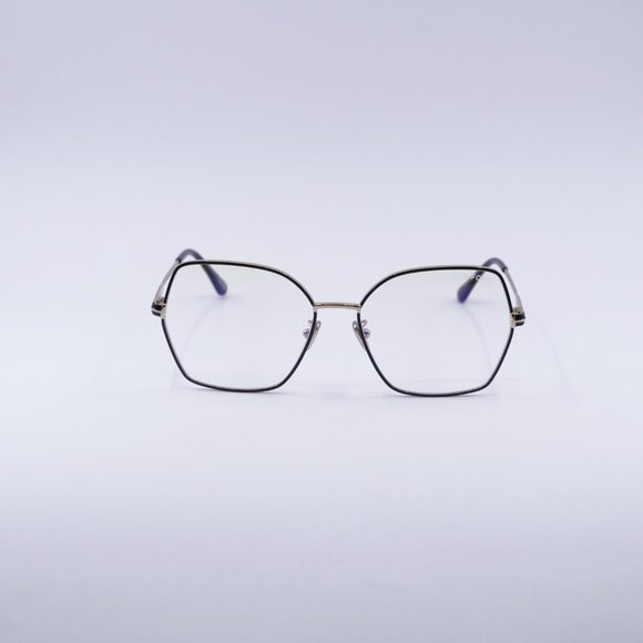 Tom Ford FT5876-B 032 Eyeglasses Pale Gold/Black 56mm Butterfly Frame - Picture 4 of 10